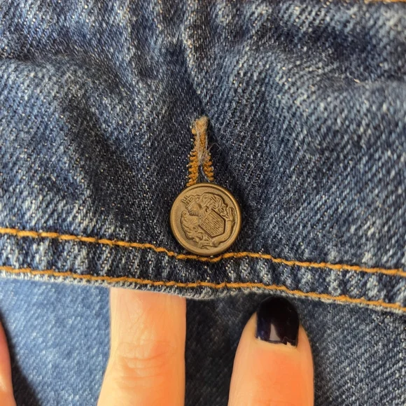 Vintage 80s 19th Avenue Denim Dress Full Zip Size 12 - Picture 8 of 13